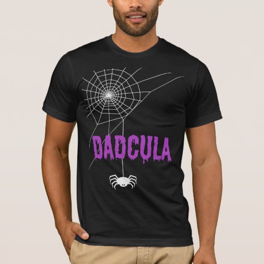 Dadcula Dripping Blood Font and Spider T-shirt (Voorkant)