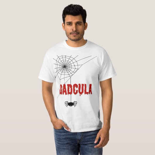Dadcula Dripping Blood Font and Spider T-shirt (Voorkant volledig)