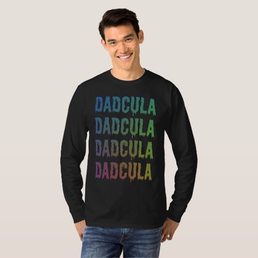 Dadcula Dripping Font Generic Halloween Costume T-shirt (Voorkant volledig)