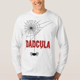 Dadcula druipend bloed-lettertype en spin t-shirt