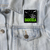Dadcula Green Dripping Font Flying Bats Button (In situ)
