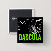 Dadcula Green Dripping Font Flying Bats Button (Voorkant /achterkant)