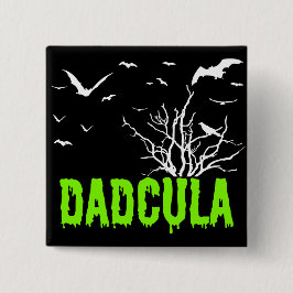 Dadcula Green Dripping Font Flying Bats Button