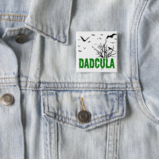 Dadcula Green Driving Font Flying Bats Vierkante Button 5,1 Cm (In situ)