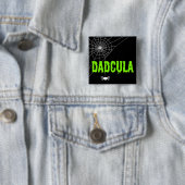 Dadcula Green Driving Font Spider Web Vierkante Button 5,1 Cm (In situ)