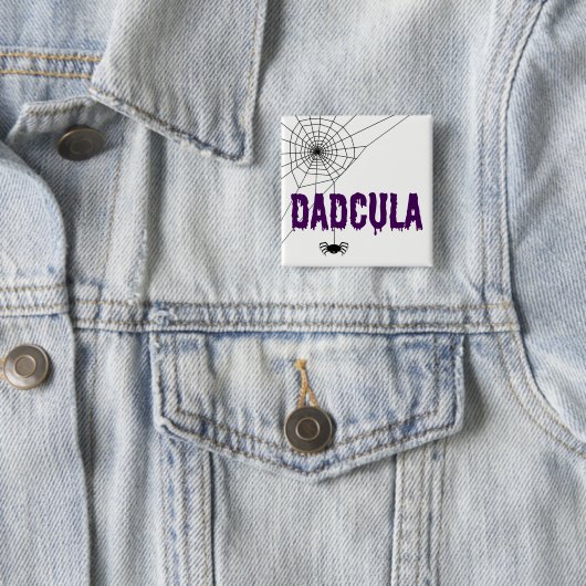 Dadcula Paars Drung Font Spider Web Vierkante Button 5,1 Cm (In situ)