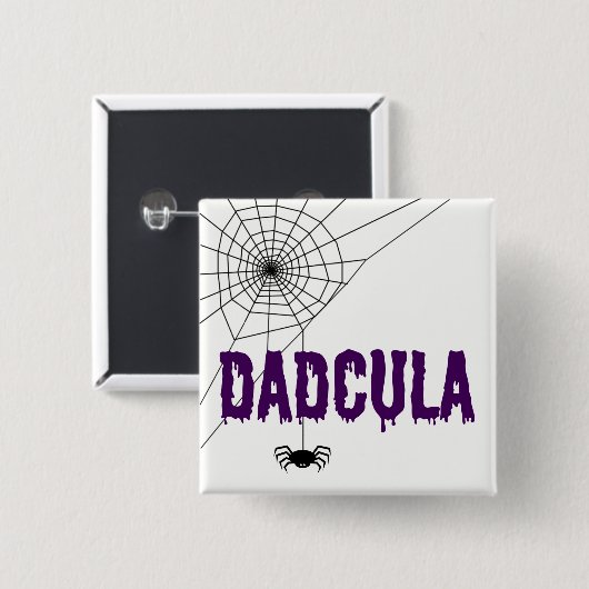 Dadcula Paars Drung Font Spider Web Vierkante Button 5,1 Cm (Voorkant /achterkant)