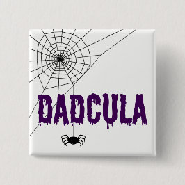 Dadcula Paars Drung Font Spider Web Vierkante Button 5,1 Cm
