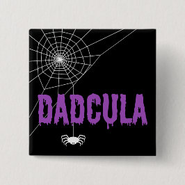 Dadcula Paars Drung Font Spider Web Vierkante Button 5,1 Cm