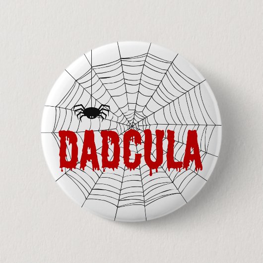 Dadcula Red Driving Font Spider Web Ronde Button 5,7 Cm (Voorkant)