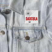 Dadcula Red Driving Font Spider Web Vierkante Button 5,1 Cm (In situ)