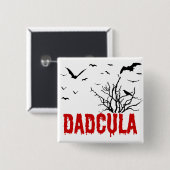 Dadcula Red Driving Font Vliegende vlekken Vierkante Button 5,1 Cm (Voorkant /achterkant)
