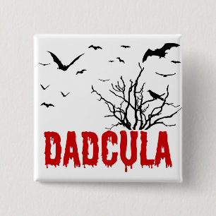 Dadcula Red Driving Font Vliegende vlekken Vierkante Button 5,1 Cm