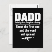 dadd - advertenties tegen dochters die grappig zij briefkaart (Voorkant / Achterkant)