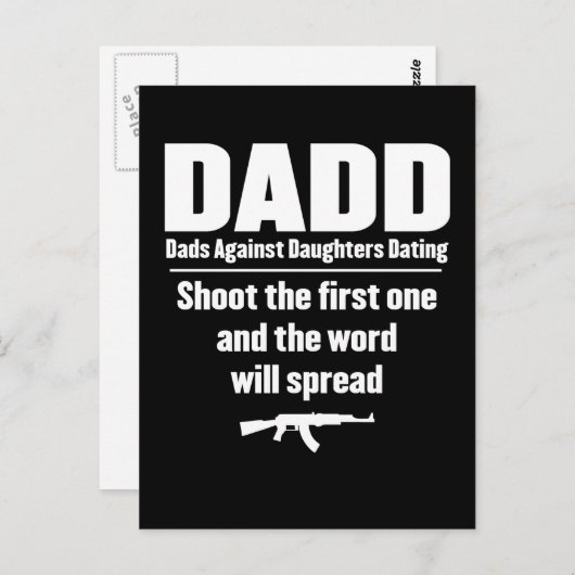 dadd - advertenties tegen dochters die grappig zij briefkaart (Voorkant / Achterkant)