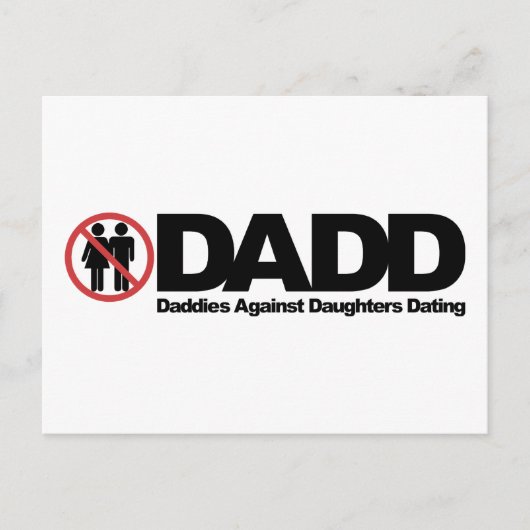 DADD Daddies against Daughters Dating Briefkaart (Voorkant)