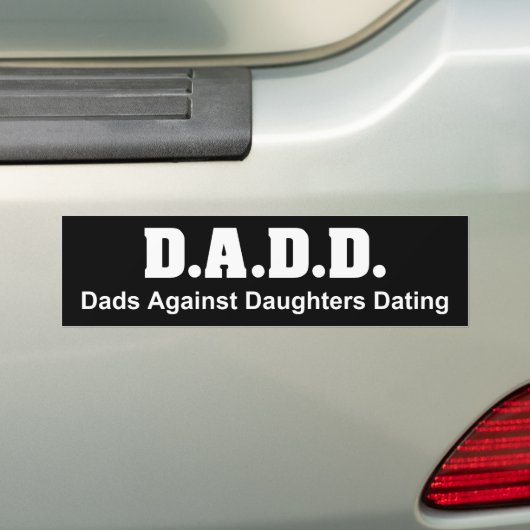 DADD op Zwarte Bumpersticker (Op auto)