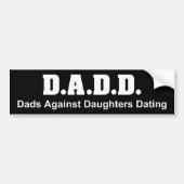 DADD op Zwarte Bumpersticker (Voorkant)