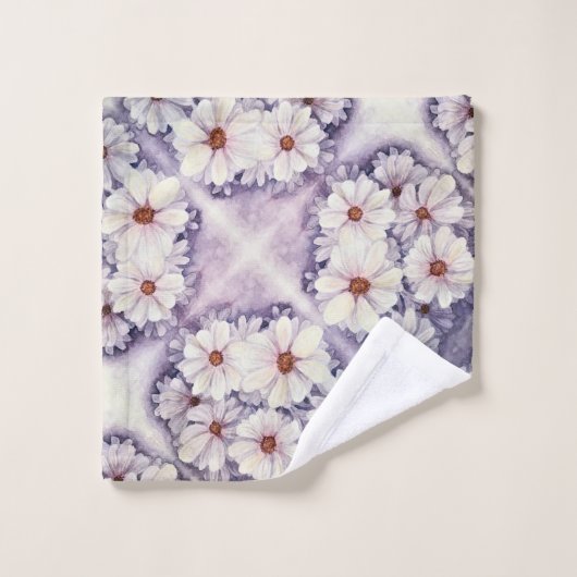 Daddendoekset lavender Daisies Bad Handdoek (Wasdoekje)
