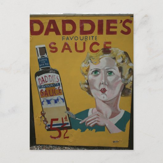 Daddie's  adverteren poster briefkaart (Voorkant)