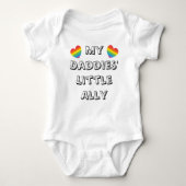 Daddies' Ally Rainbow Hearts Two Dads Schattige Pr Romper (Voorkant)