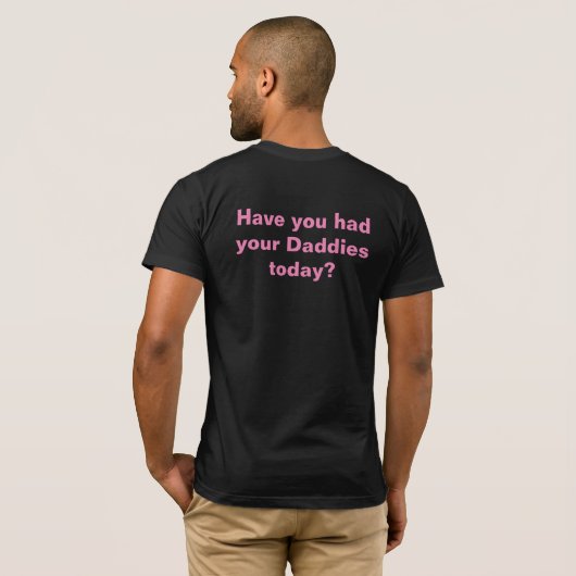Daddies donuts T-Shirt met hot roze (Remy versie) (Achterkant volledig)