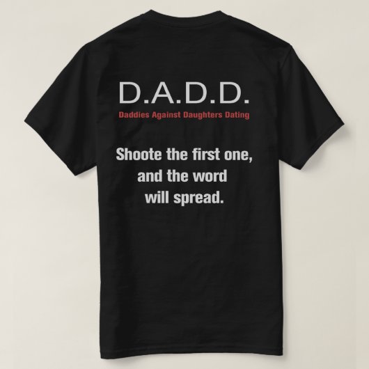 Daddies tegen Daughters Dating Shirt (Design achterkant)