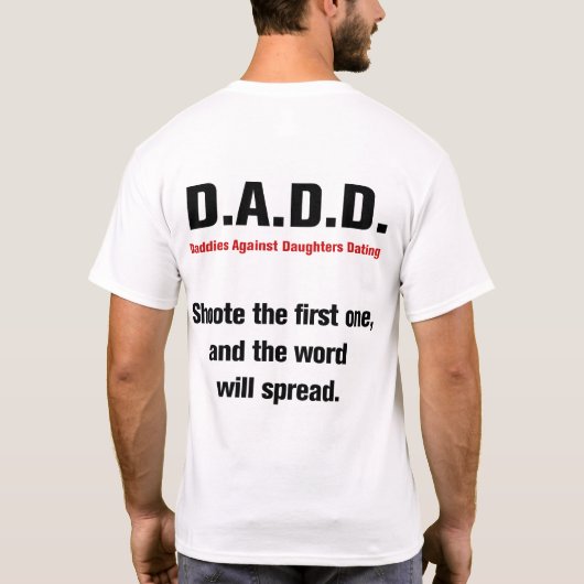 Daddies tegen Daughters Dating Shirt (Achterkant)