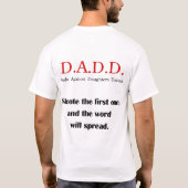 Daddies tegen Daughters Dating T-shirt (Achterkant)