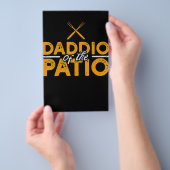 Daddio of the Patio Funny Grill BBQ Flyer (Hand)