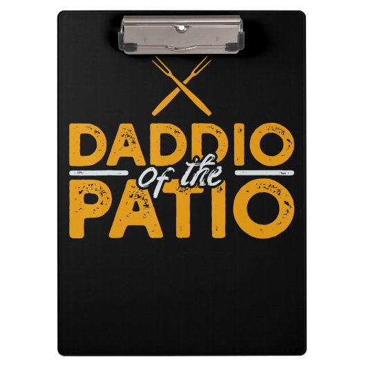 Daddio of the Patio Funny Grill BBQ Klembord (Voorkant)