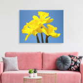 Daddofil Bloemen Canvas afdrukken Blauwe Lucht (Insitu (Woonkamer))