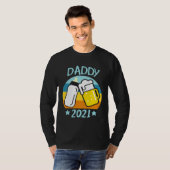 Daddy 2021 Father Baby Birth Men  Dad T-shirt (Voorkant volledig)