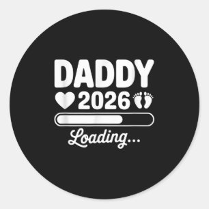 Daddy 2026 Lading Zwangerschap Aankondiging Nieuwe Ronde Sticker