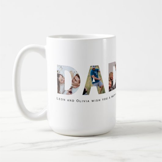 DADDY 5 foto's collage Koffiemok (Links)