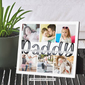 DADDY 6 Foto Collage Gray aangepaste tekst 8x10 Pl Fotoplaat