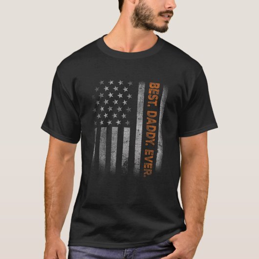 Daddy Amerikaanse vlag Vaderdag cadeau van dochter T-shirt (Voorkant)
