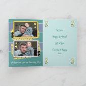 Daddy and me green and yellow foto kaart (Binnen)