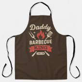 Daddy Barbecue King — Personalized BBQ Apron Schort (Voorkant)