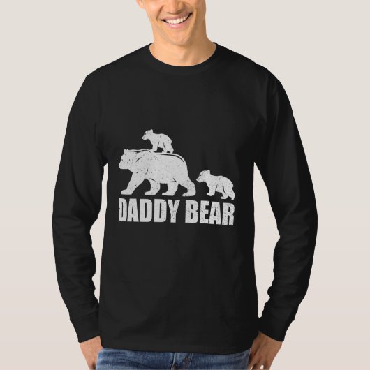 Daddy Bear 2 Cubs Daddy Bear Twin Dad 2 Kids T-shirt (Voorkant)
