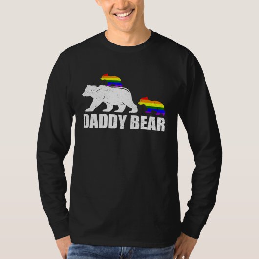 Daddy Bear 2 Kids  Proud LGBT Gay Pride Ally Dad B T-shirt (Voorkant)