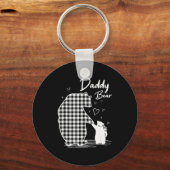 Daddy Bear Christmas Pajama G Buffalo Plaid  Sleutelhanger (Voorkant)
