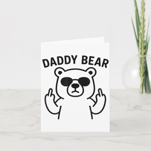 Daddy Bear Funny Gift For Men Boys  Kaart (Voorkant)