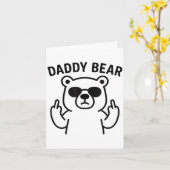 Daddy Bear Funny Gift For Men Boys  Kaart (Gele Bloem)