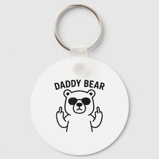 Daddy Bear Funny Gift For Men Boys  Sleutelhanger (Voorkant)