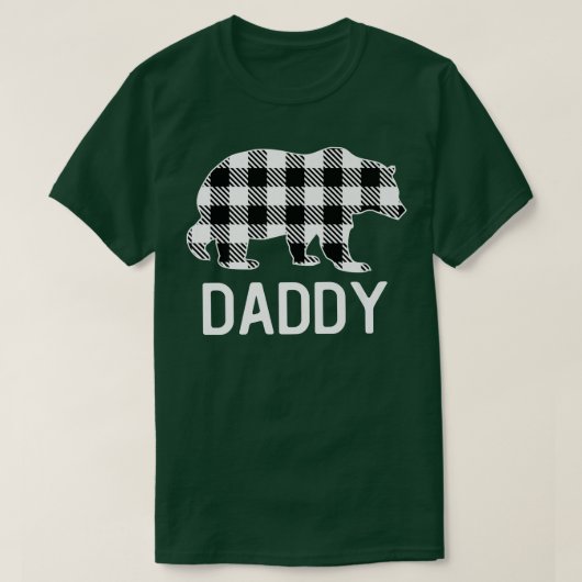 Daddy Bear Pajama Grey Buffalo Plaid Premium  T-shirt (Design voorkant)