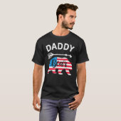 Daddy Bear Papa Bear American Flag 4th of July Fat T-shirt (Voorkant volledig)
