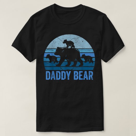 daddy bear three cubs tshirt, bear daddy shirts fo (Design voorkant)