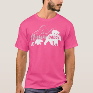 Daddy Bear with Cubs Vintage Sunset - Retro Family T-shirt