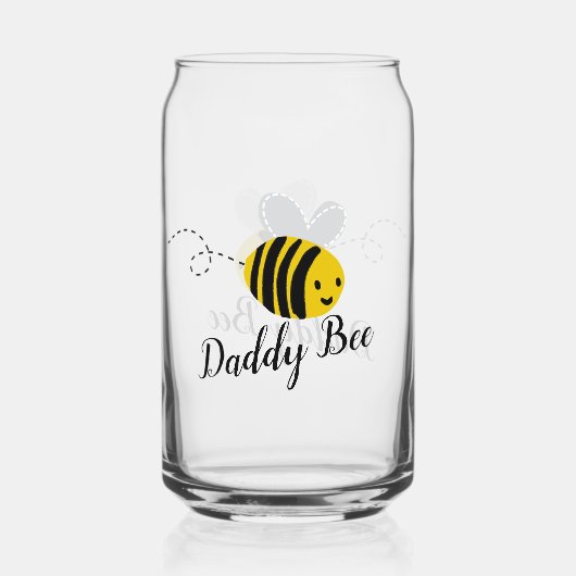 Daddy Bee Blikvorm Glas (Achterkant)